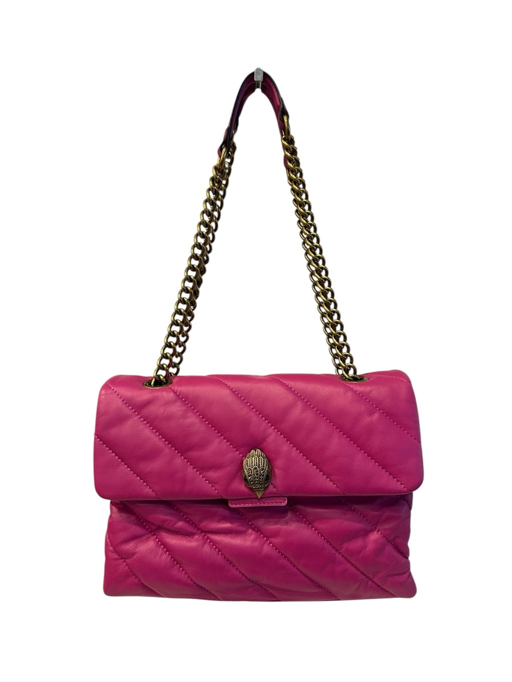 Kurt Geiger Women's Quilted Pink Chain-Handle Shoulder Bag